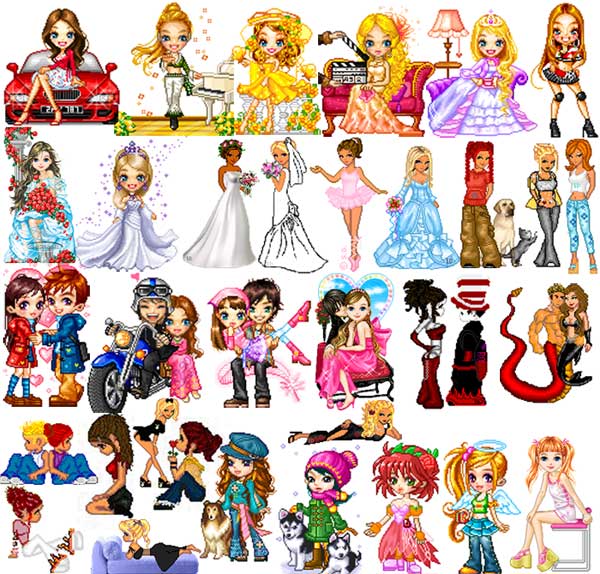 muñecas mangas