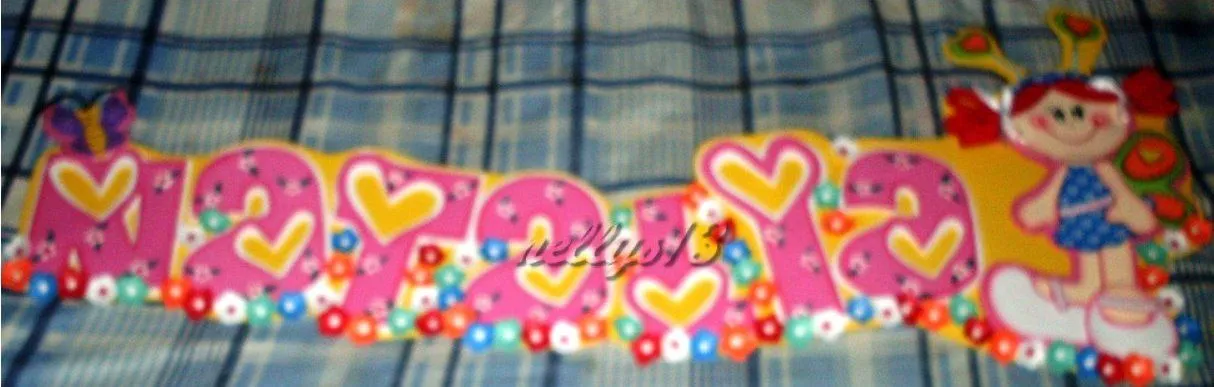 Las muñecas de Nellys...magia y encanto en foami.: Letrero niña Las muñecas de Nellys...magia y encanto en foami.: Letrero niña
