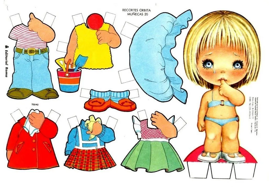 Muñecos para recortar y vestir - Imagui
