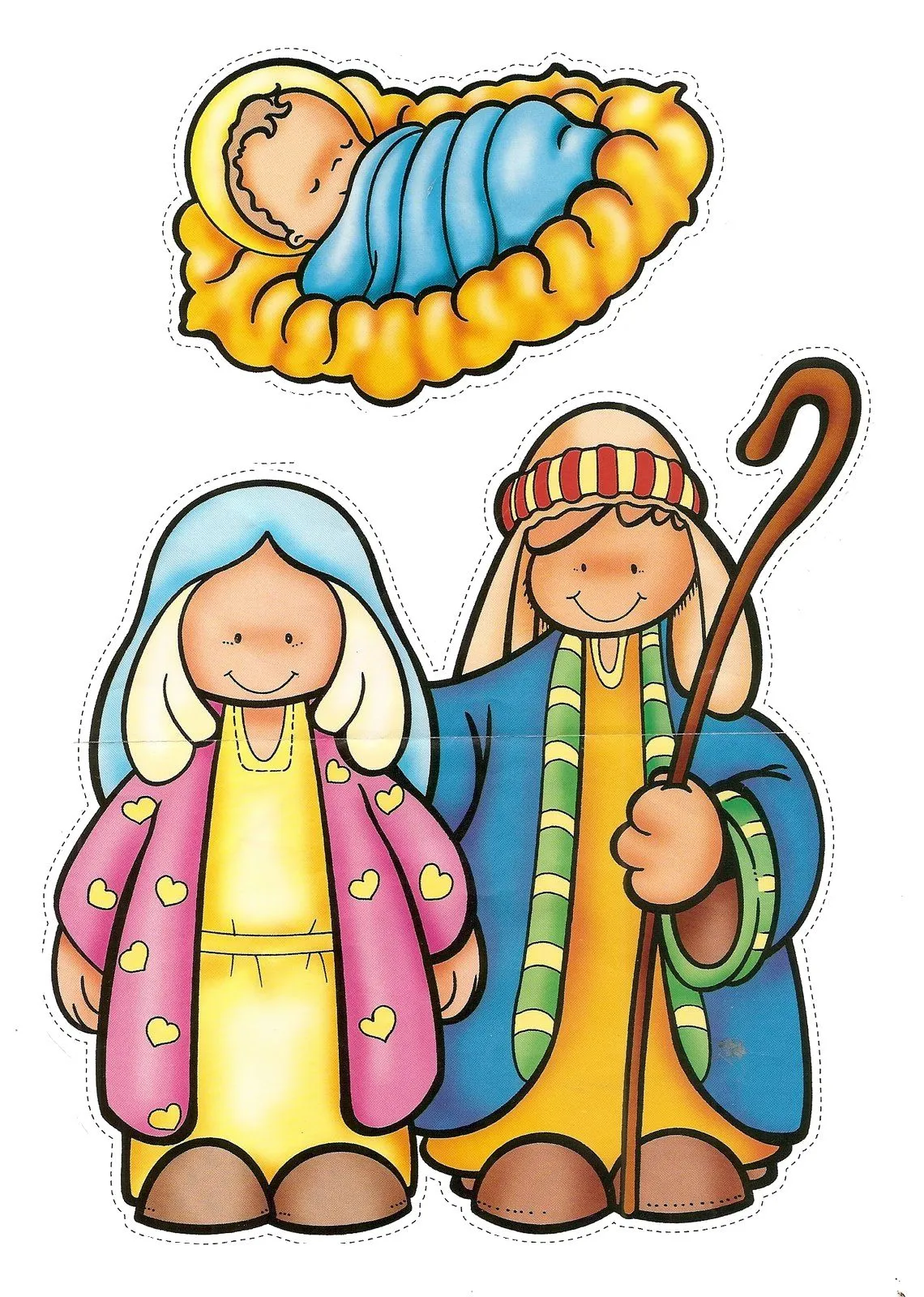 Muñecas para recortar: Figuras de Belen para recortar - Maria ...