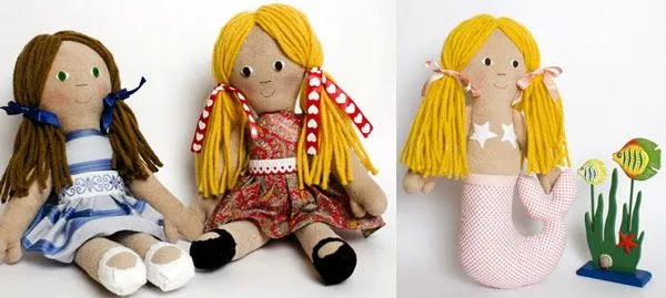 Muñecas de trapo hechas a mano