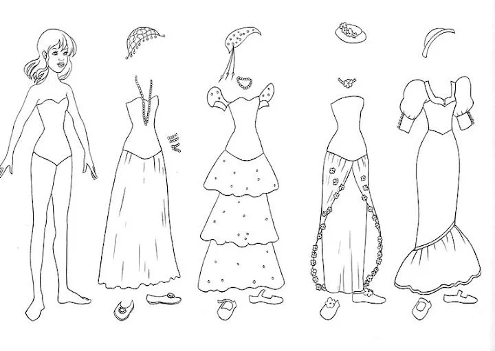 Dibujos para colorear y vestir - Imagui