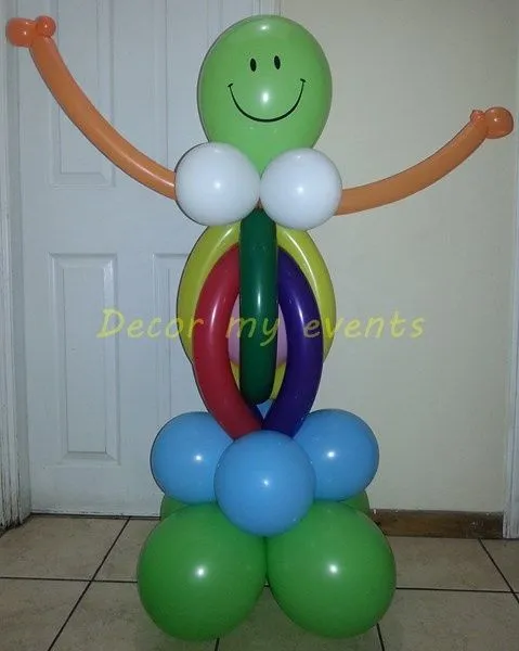 Muñeco carita feliz con globos | Decoracion con globos | Pinterest