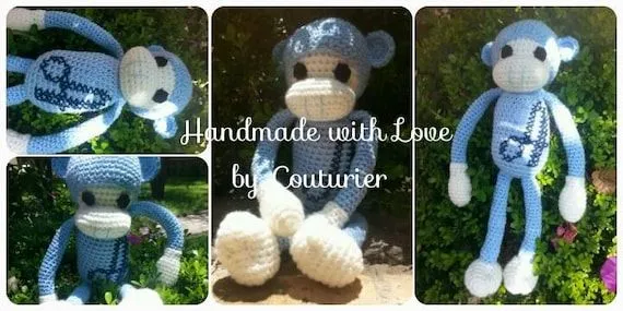 MUÑECO CHANGO AMIGURUMI Muñeco tejido a por HandmadeByCouturier