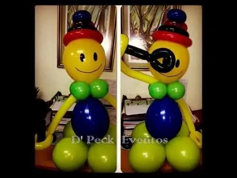 Muñeco hecho de globos - snowman balloons - globoflexia - YouTube Muñeco hecho de globos - snowman balloons - globoflexia - YouTube