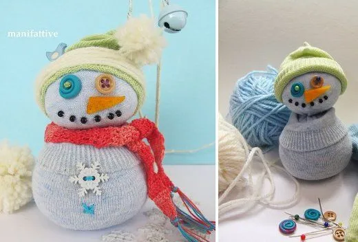 Muñeco de nieve hecho con un calcetín | El blog de trapillo.com