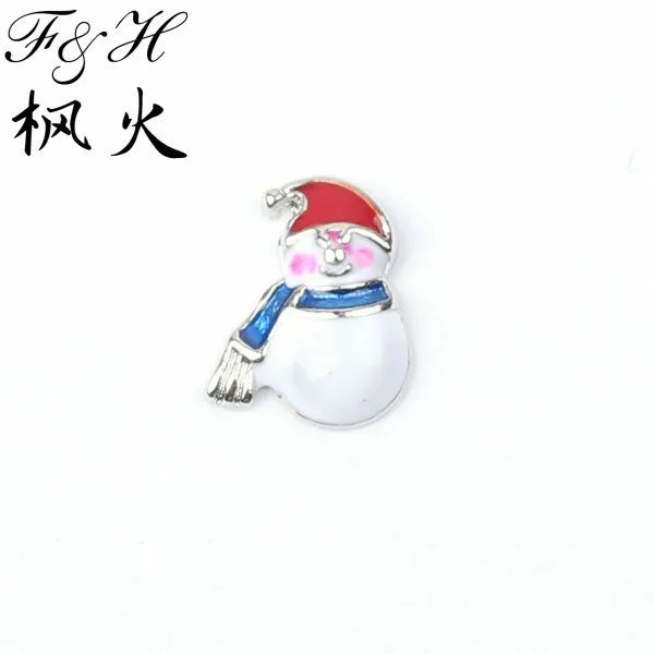 Muñeco De Nieve Flotante Blancos Lindos Encantos Para Medallones ...