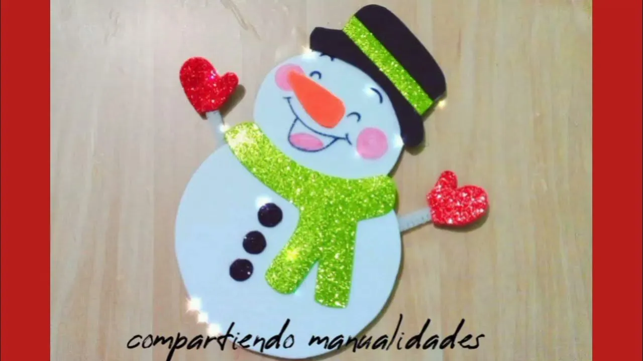 Como hacer un muñeco de nieve en foami ⛄ (Adorno navideño) - YouTube Como hacer un muñeco de nieve en foami ⛄ (Adorno navideño) - YouTube