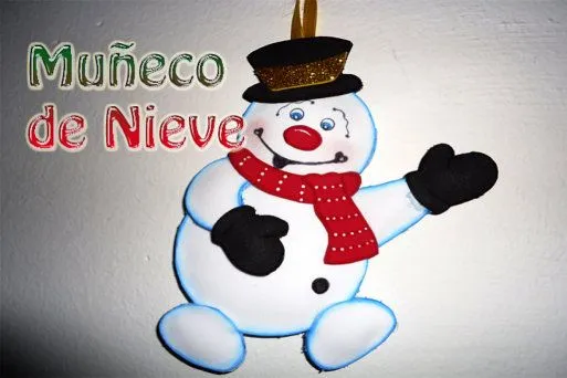 Imagen de muneco de nieve en foami - Imagui