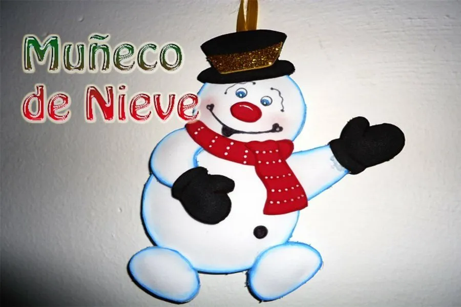 Muñeco de Nieve | frosty hecho de foamy (Goma Eva) -DIY Navideño |  Manualidades