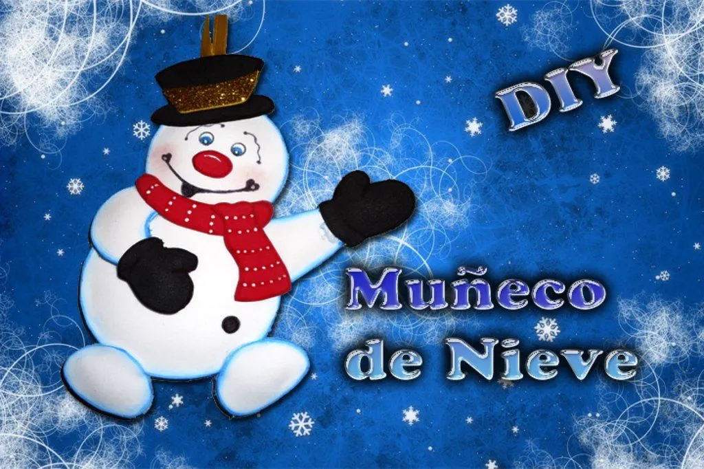 Muñeco de Nieve | frosty hecho de foamy (Goma Eva) -DIY Navideño |  Manualidades