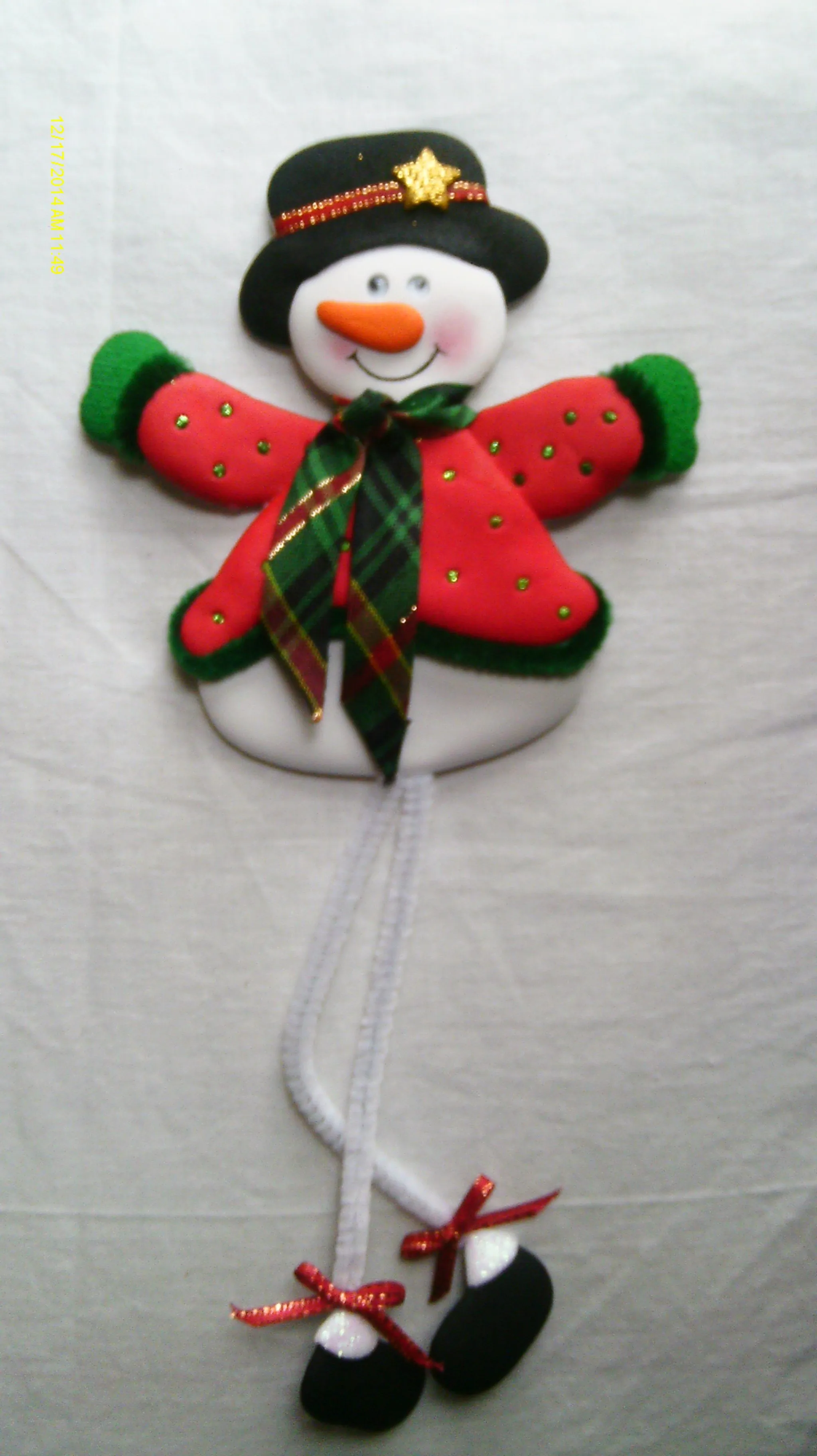 Muñeco de Nieve patas largas imantado para decorar la nevera ...