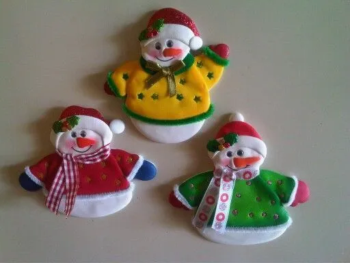 Muñeco de Nieve patas largas imantado para decorar la nevera ...