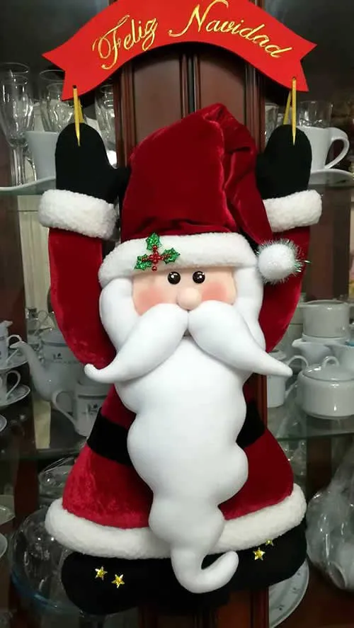 Muñeco Papá Noel con moldes - Marina Creativa Muñeco Papá Noel con moldes - Marina Creativa