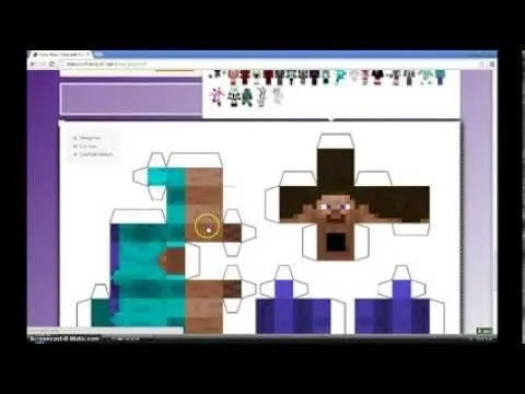 como hacer muñeco de papel de minecraft con tu skin - YouTube