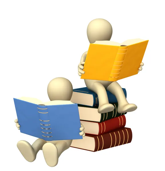 muñecos 3D, leyendo los libros — Foto stock © frenta #11015293 muñecos 3D, leyendo los libros — Foto stock © frenta #11015293