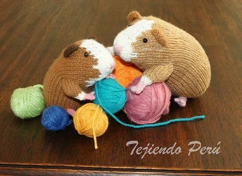 Muñecos en dos agujas o palillos on Pinterest | Guinea Pigs ...