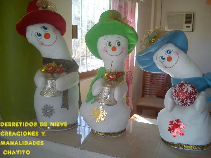 MUÑECOS DERRETIDOS | DERRETIDOS DE NIEVE NAVIDEÑOS | Pinterest