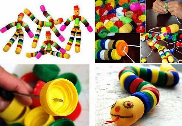 Muñecos hechos con tapidas de refresco ~ Portal de Manualidades Muñecos hechos con tapidas de refresco ~ Portal de Manualidades
