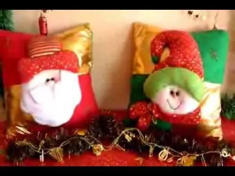 MUÑECOS NAVIDEÑOS: COJÍN SANTA CUADROS -- COJÍN NIEVE CUADROS ... MUÑECOS NAVIDEÑOS: COJÍN SANTA CUADROS -- COJÍN NIEVE CUADROS ...