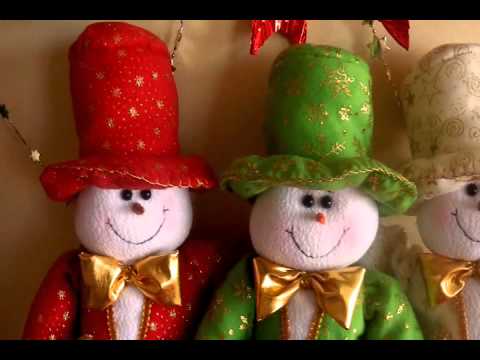 MUÑECOS NAVIDEÑOS: COMPADRES NIEVES ELEGANTES - YouTube