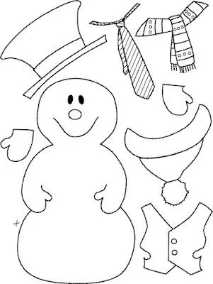 Muñecos navideños con moldes para imprimir - Imagui