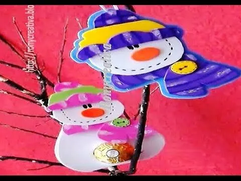 COMO HACER MUÑECOS DE NIEVE EN FOAMY 3 IDEAS EN UNA / FOAMY ...