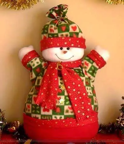Muñecos de Nieve Grandes con Molde y Patrones gratis Muñecos de Nieve Grandes con Molde y Patrones gratis