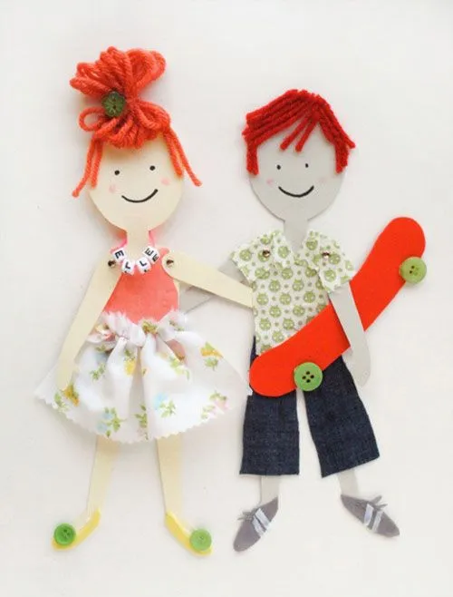 Haciendo muñecos de papel articulados | Manualidades y Artesanía Haciendo muñecos de papel articulados | Manualidades y Artesanía