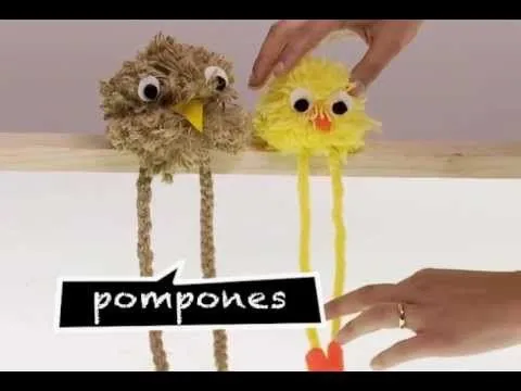 Cómo hacer muñecos de pompones? - YouTube