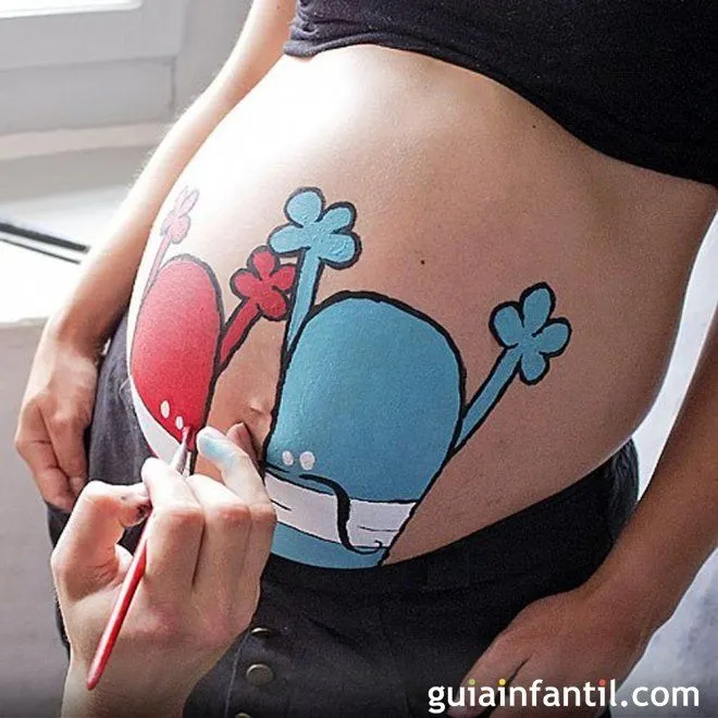 Muñecos que te saludan desde tu barriga - Barrigas de embarazadas ...