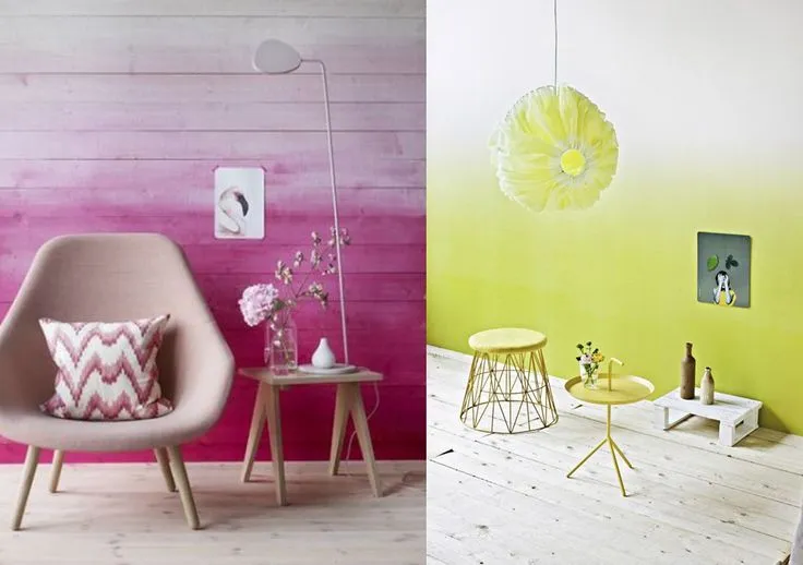 mur dip dye déco rose jaune tie and dye tendance papier peint ... mur dip dye déco rose jaune tie and dye tendance papier peint ...