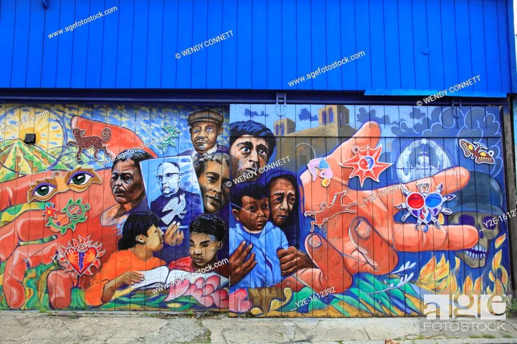 Mural, Balmy Alley, Mission District, Mission, San Francisco, California,  USA, Foto de Stock, Imagen Derechos Protegidos Pic. Y2E-1612392 |  agefotostock