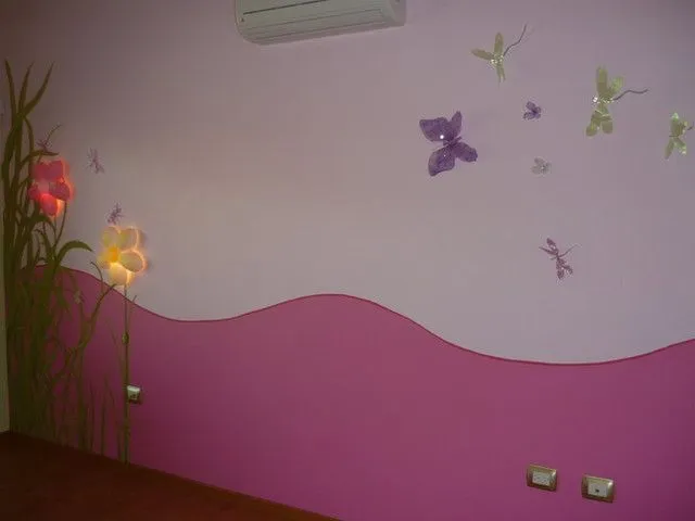 Mural decorativo para habitación de niña - Contemporary - Kids ... Mural decorativo para habitación de niña - Contemporary - Kids ...