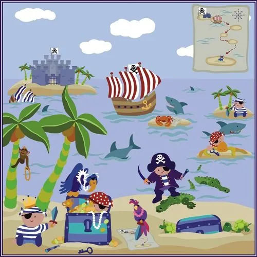 Mural infantil pirata — Habitaciones Tematicas Mural infantil pirata — Habitaciones Tematicas