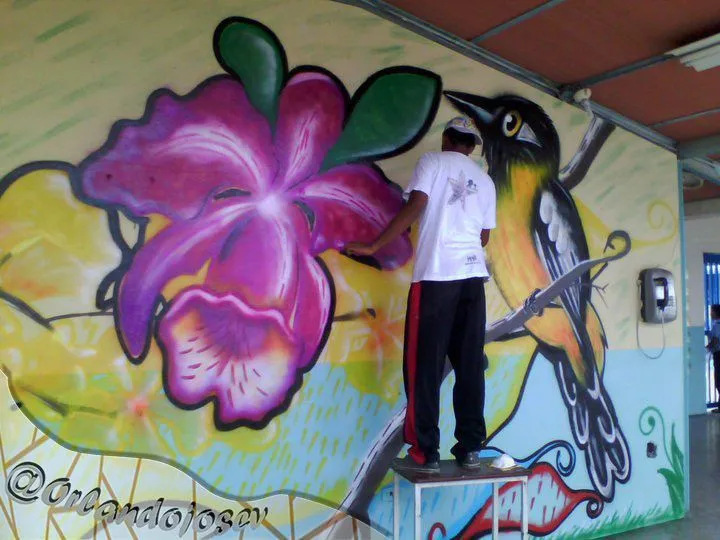 Mural Símbolos naturales de Venezuela. (Hecho con técnica de aerosol). — Steemit Mural Símbolos naturales de Venezuela. (Hecho con técnica de aerosol). — Steemit
