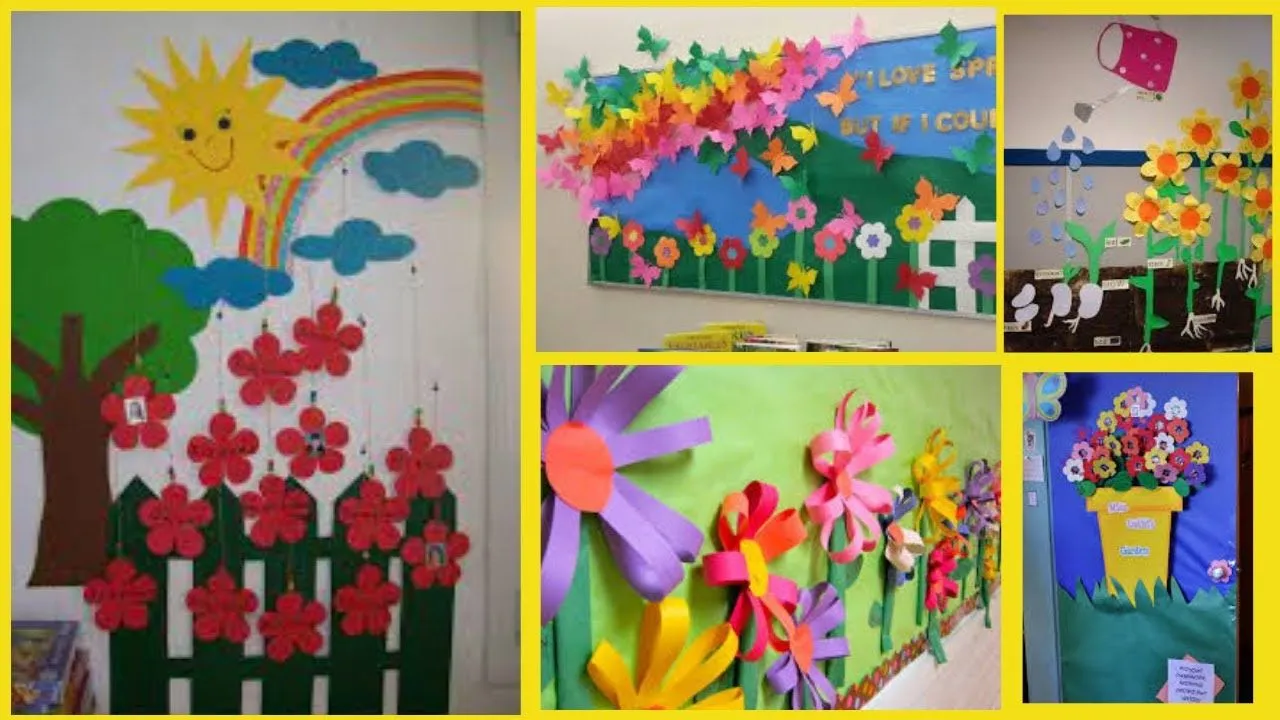 MURALES CARTELERAS O TABLEROS DECORADOS CON FLORES DE PAPEL -AMBIENTACION ESCOLAR CON FLORES - YouTube MURALES CARTELERAS O TABLEROS DECORADOS CON FLORES DE PAPEL -AMBIENTACION ESCOLAR CON FLORES - YouTube
