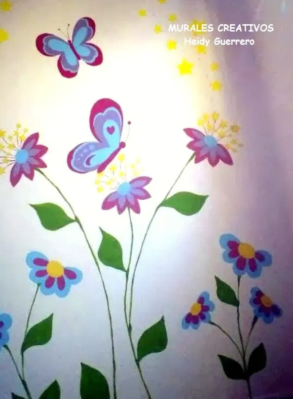 MURALES CREATIVOS. Heidy Guerrero: FLORES, MARIPOSAS Y EL ENCANTO ... MURALES CREATIVOS. Heidy Guerrero: FLORES, MARIPOSAS Y EL ENCANTO ...