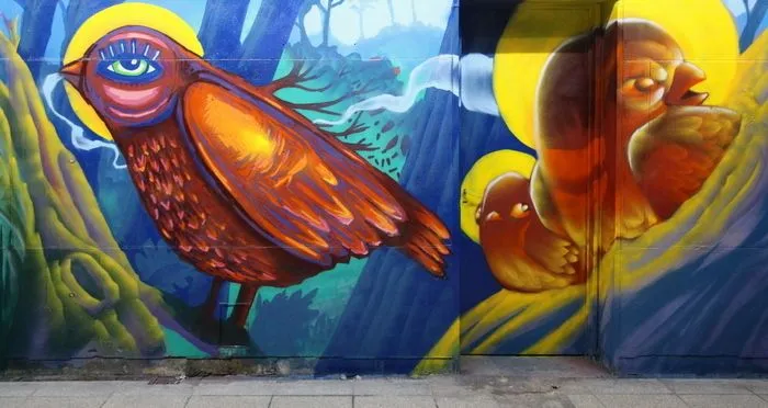 Nuevos murales en la estación de subte Federico Lacroze en Buenos ...
