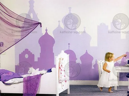 Murales para una habitación de princesas | Decoideas.Net Murales para una habitación de princesas | Decoideas.Net