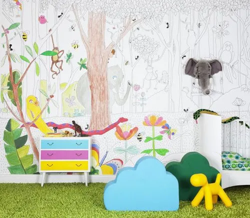 Murales infantiles Hide & Seek en Kaffeine | Decoideas.Net Murales infantiles Hide & Seek en Kaffeine | Decoideas.Net