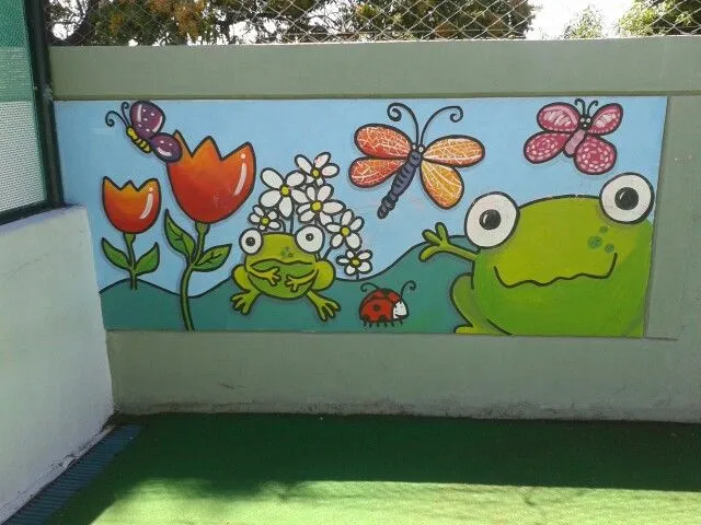 Murales infantiles- patio de juegos- jardin de infantes ...