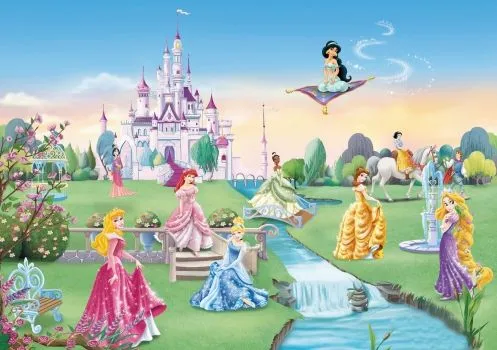 Fotomural 0 Castillo y princesas disney. Mural 0 Castillo y ...