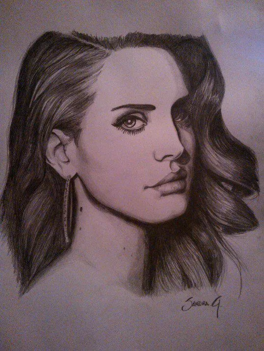 Musaenfuga: DIBUJO A LAPIZ DE LANA DEL REY