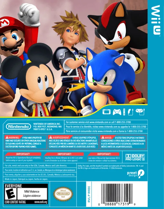 Mushroom Kingdom Hearts (Wii U) (Back) by PuppetOfDarkness on ...