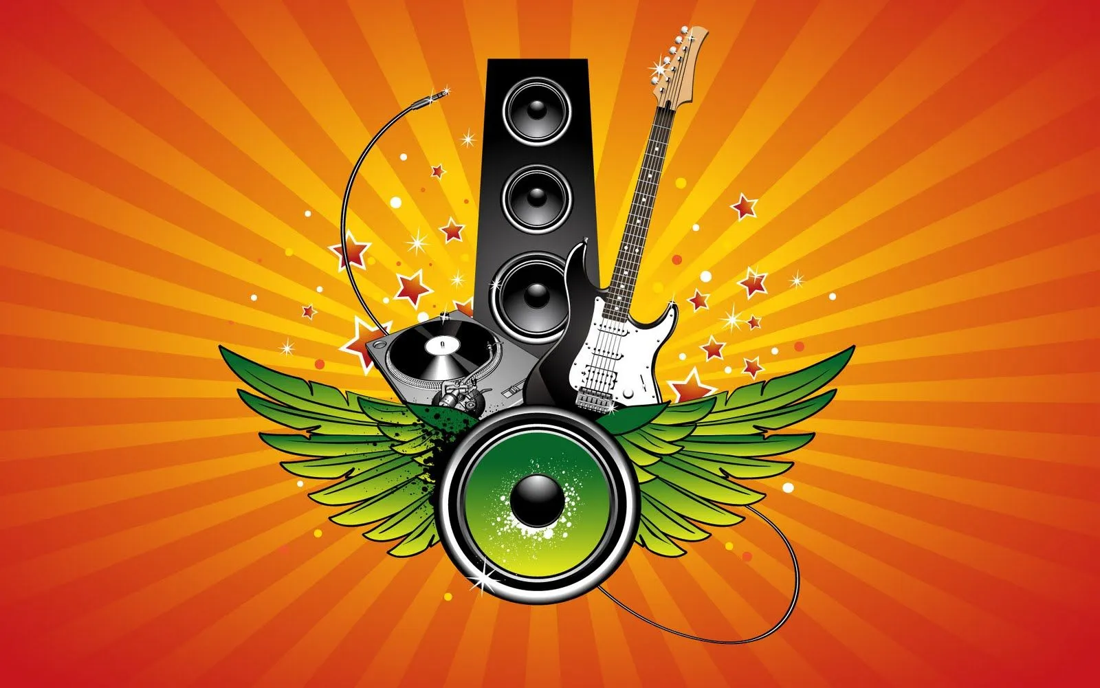 Music Vector Guitar Wing Desktop Background Best Quality Wallpaper ...