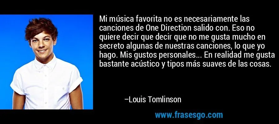 Mi música favorita no es necesariamente las canciones de One ...