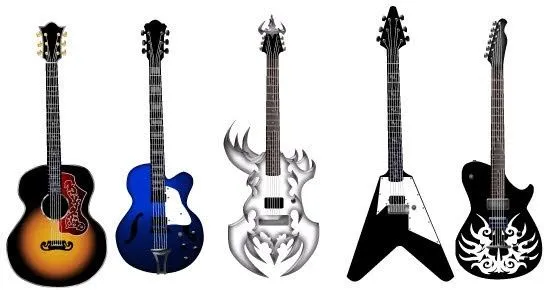 Música de guitarra instrumento vector Vector misceláneos ... Música de guitarra instrumento vector Vector misceláneos ...