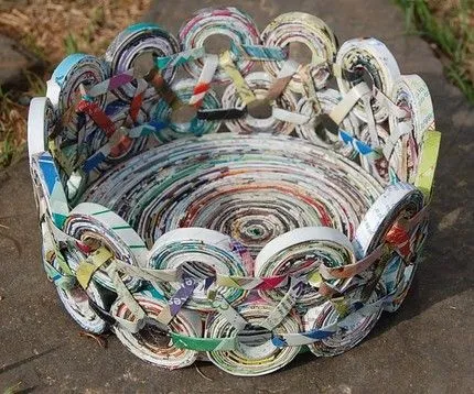 musica y manualidades: Manualidades hechas con revistas recicladas musica y manualidades: Manualidades hechas con revistas recicladas