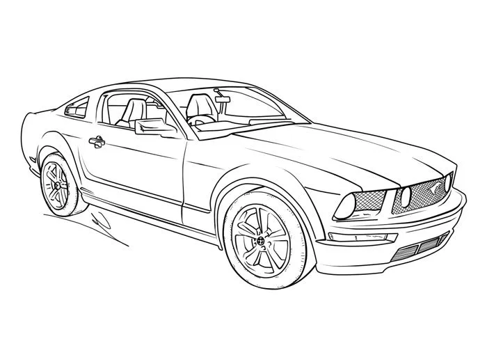 mustang gt Colouring Pages (page 2)